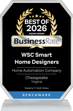 BusinessRate Best of 2026 Award Winner - WSC Smart Home Designers, Home Automation Company, Chesapeake, Virginia